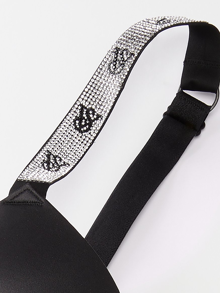 Victoria's Secret 32D BRA SET S shine strap+XS PJ BEIGE cream black ANIMAL  PRINT