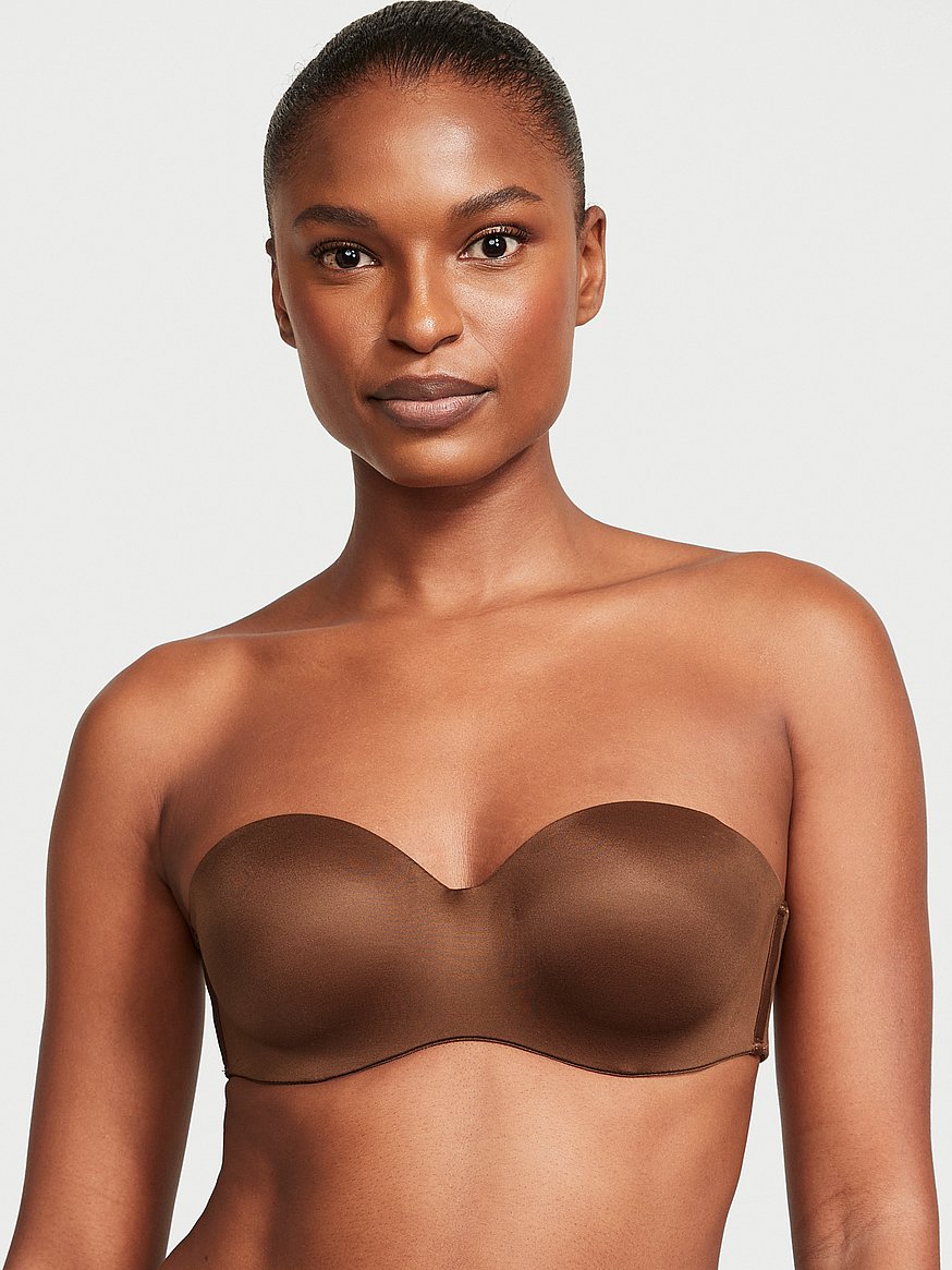 Victorias Secret Body By Victoria Lined Strapless Bra Size 34D Nude 