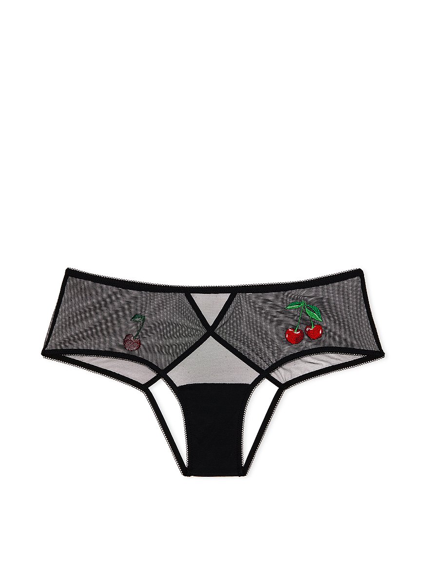 Victoria's Secret Heart Embroidery Cheekini/Cheeky Panty Multicolor New  (as1, alpha, x_s, regular, regular) at  Women's Clothing store