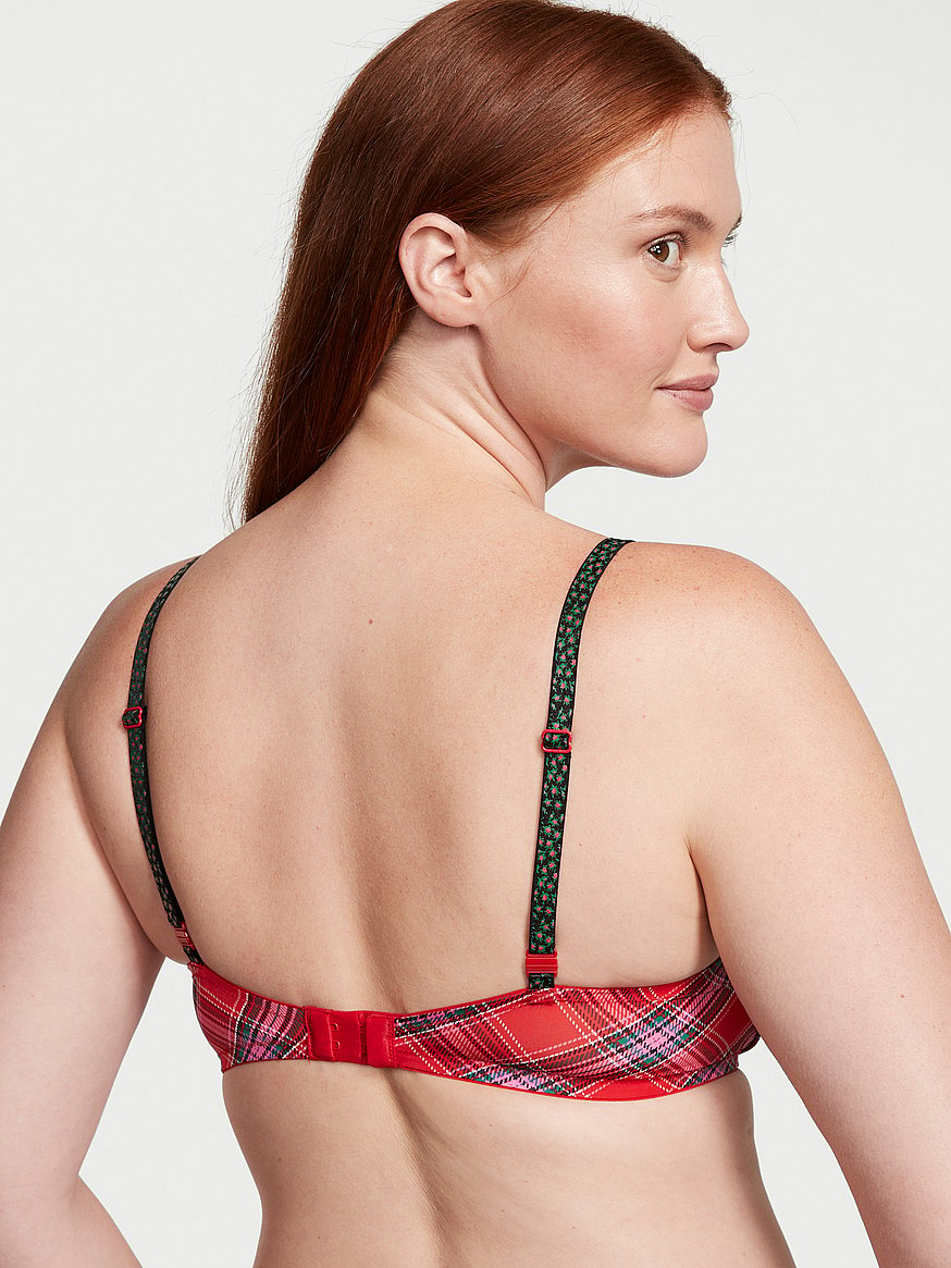 Taking Shape Wirefree Cotton Support Bra In Gingham