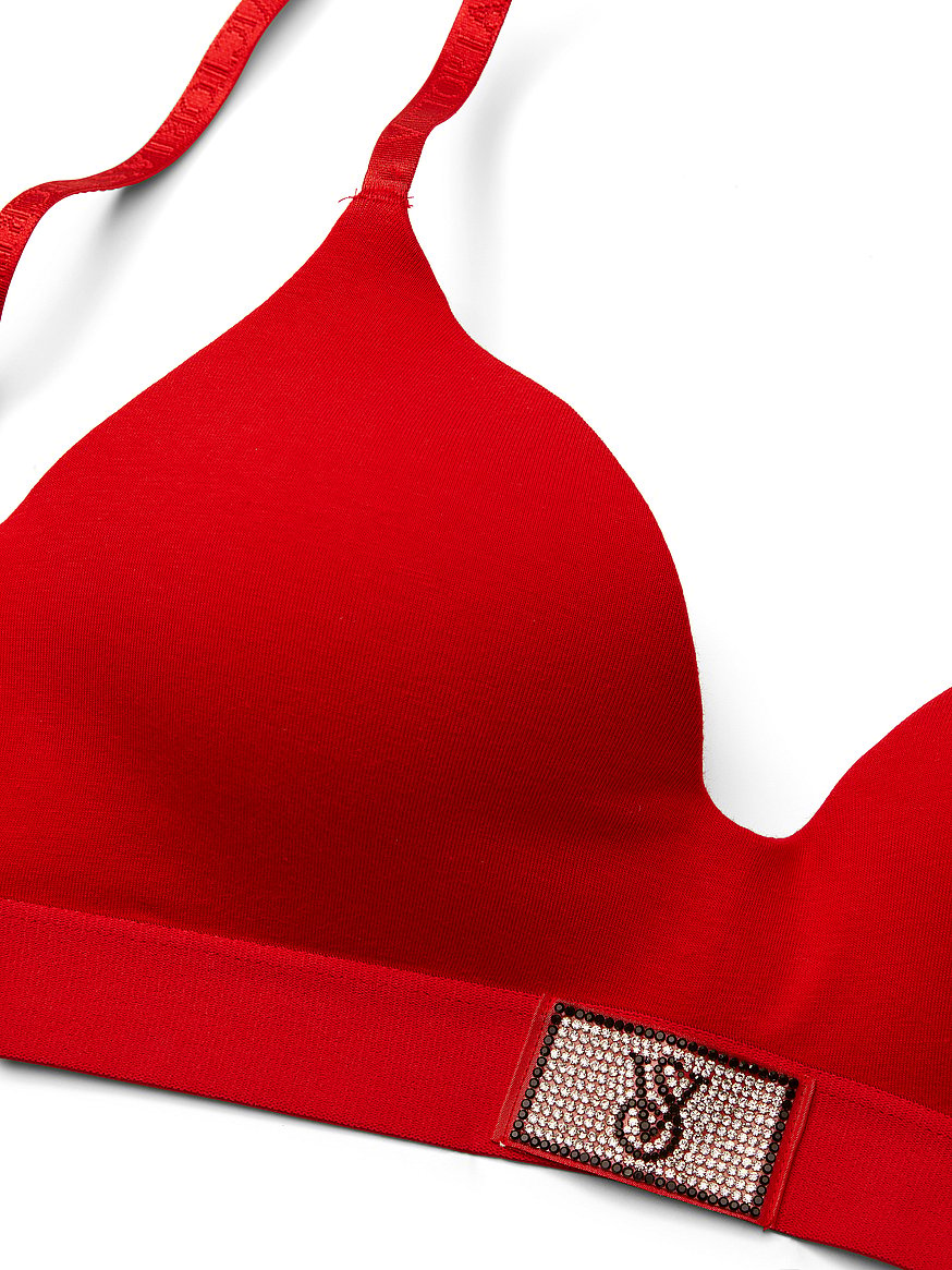 Buy Victoria's Secret Wireless T-Shirt Bra 34C Red White Logo