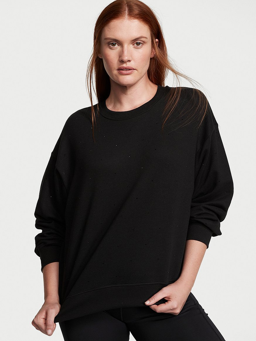 Buy Cotton Fleece Oversized Crewneck - Order Hoodies & Sweatshirts online  1123064800 - Victoria's Secret US