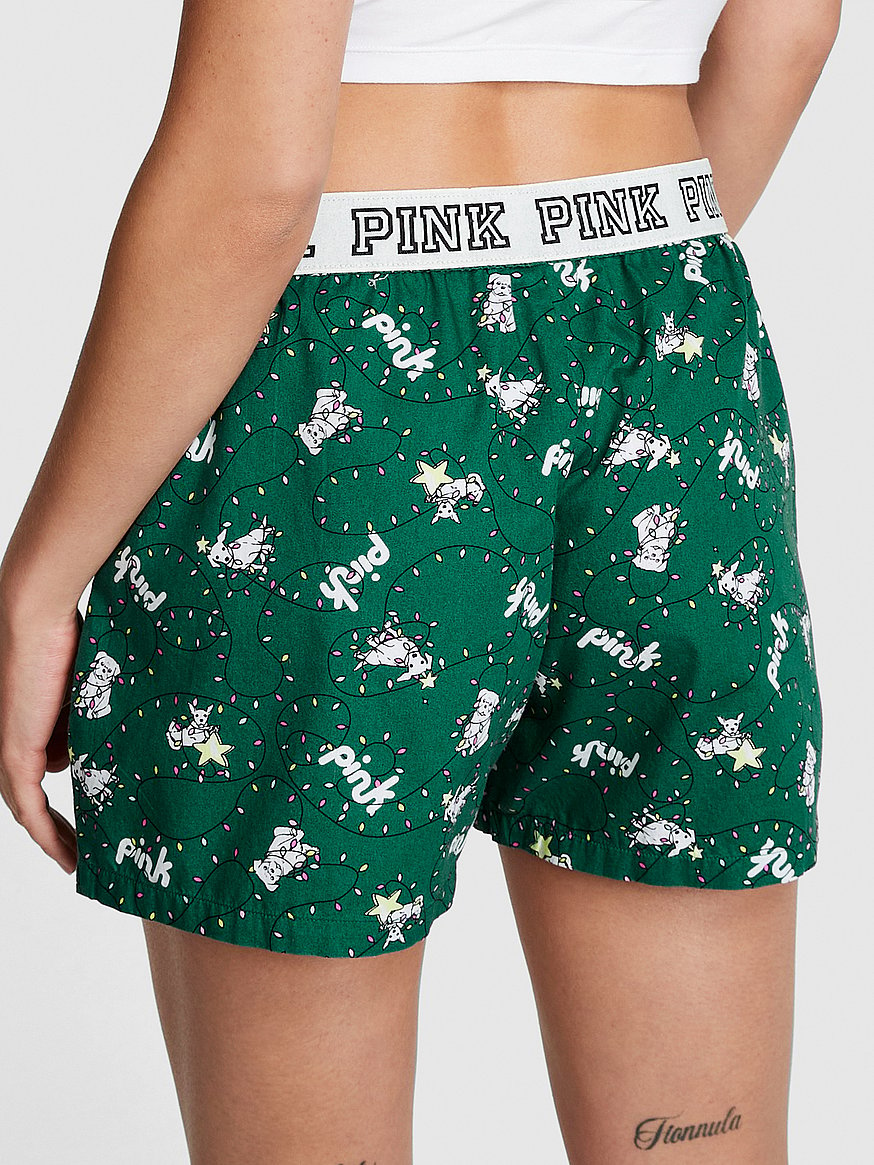 Buy Cotton Boxer Shorts - Order Pajama Bottoms online 5000008881 - PINK US
