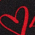 Black & Red Hearts