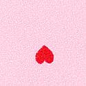 Pink Script Heart Print