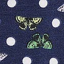 Midnight Navy Butterfly & Dot Print