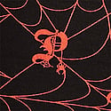 Black P Spiderweb Print