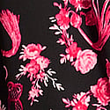 Black/Pretty Blossom Floral Print
