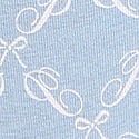 Icy Blue P Bow Print