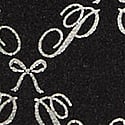 Black Script P Bow Print