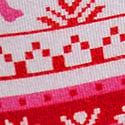 Bright Vermillion Fairisle Print