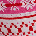 Bright Vermillion Fairisle Print