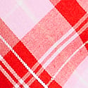 Bright Vermillion/pink Plaid