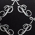 Black Script Bow Print Shine
