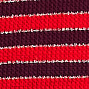 Bright Vermillion Lurex Stripes