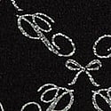 Black Script P Bow Print
