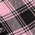 Pink Black Plaid Print
