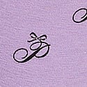 Aster Purple Script P Bow Print
