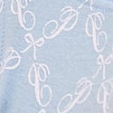Icy Blue P Bow Print