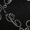 Black Script Bow Print Shine