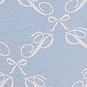 Icy Blue P Bow Print