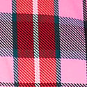 Bright Vermillion And Pink Tulip Plaid