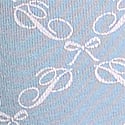 Icy Blue P Bow Print