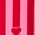 Lipstick/Rose Garden Heart Stripe W Collar Embroidery