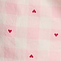 Coconut White/Pretty Blossom Gingham Hearts
