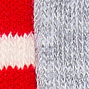 Medium Heather Grey Santa Hat Dog/Winter White with Bright Vermillion Athletic Stripe