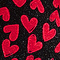 Black & Red Hearts