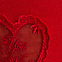 Bright Vermillion You Wish Heart Mesh Graphic