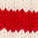Winter White With Bright Vermillion Athletic Stripe