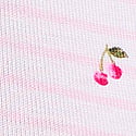 Pink Tulip Stripe Cherry Print