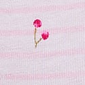 Pink Tulip Stripe Cherry Print