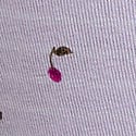 Purple Whisper Stripe Cherry Print