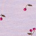 Purple Whisper Stripe Cherry Print