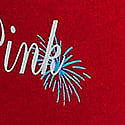 Bright Vermillion With Pink Firework Graphic