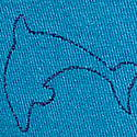 Capri Blue Foil Dolphin Print