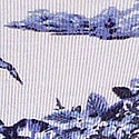 Noir Navy Toile Print