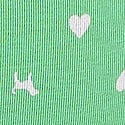 Graphic Green Heart Dog