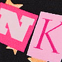 Black PINK Butterfly Dog