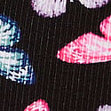 Black Multi Color Butterfly