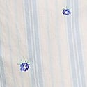 Linen Blue Floral Stripes