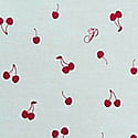 Spray Blue & Red Cherries Print