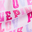 White With "Love Pink" Print