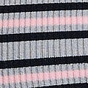 Pink Tulip And Grey Yarn Stripes