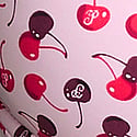 Pink Tulip With Cherry Print