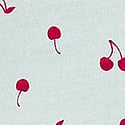 Spray Blue & Red Cherries Print