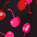 Black With Cherry Print